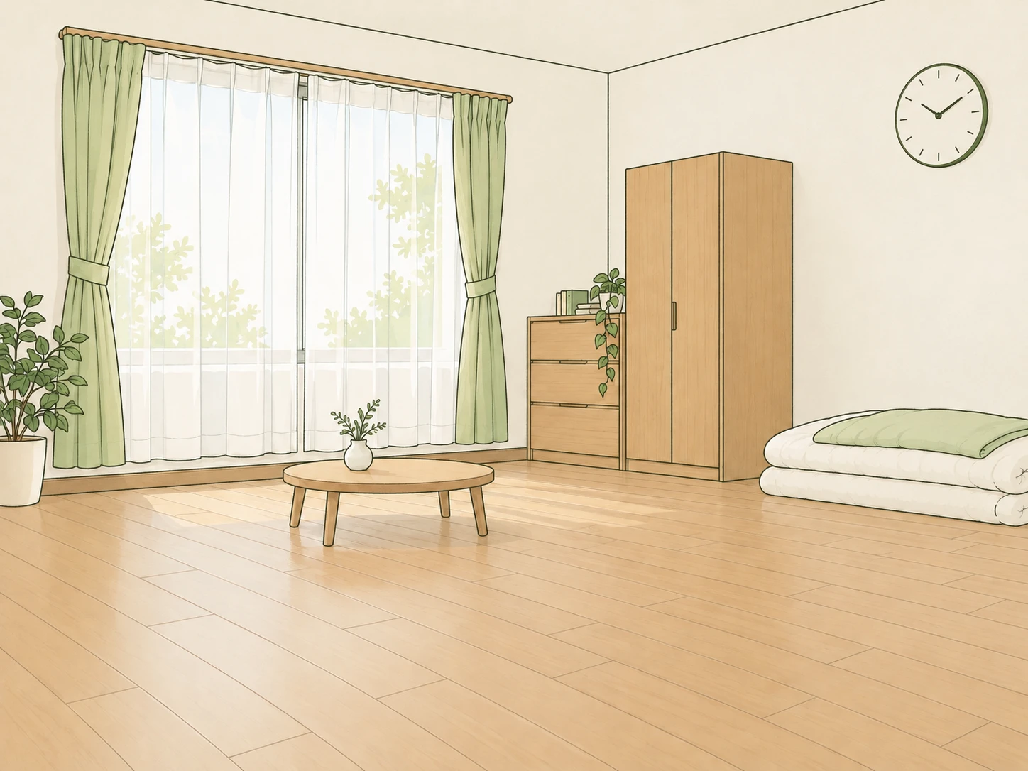 居室のイラスト(実際の部屋ではありません)